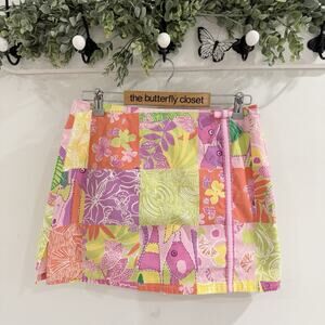Vintage Lilly Pulitzer Fish Floral Skort Size 8 11-3033